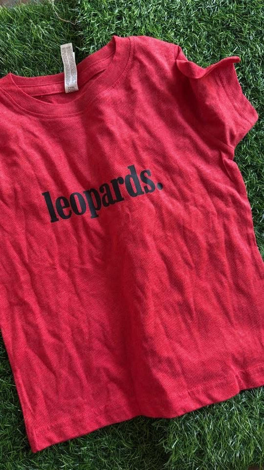 Red Leopards Tee: 4T