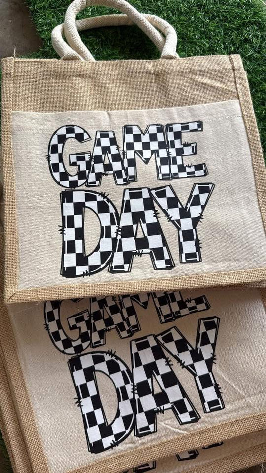 Game Day Checkered Tote