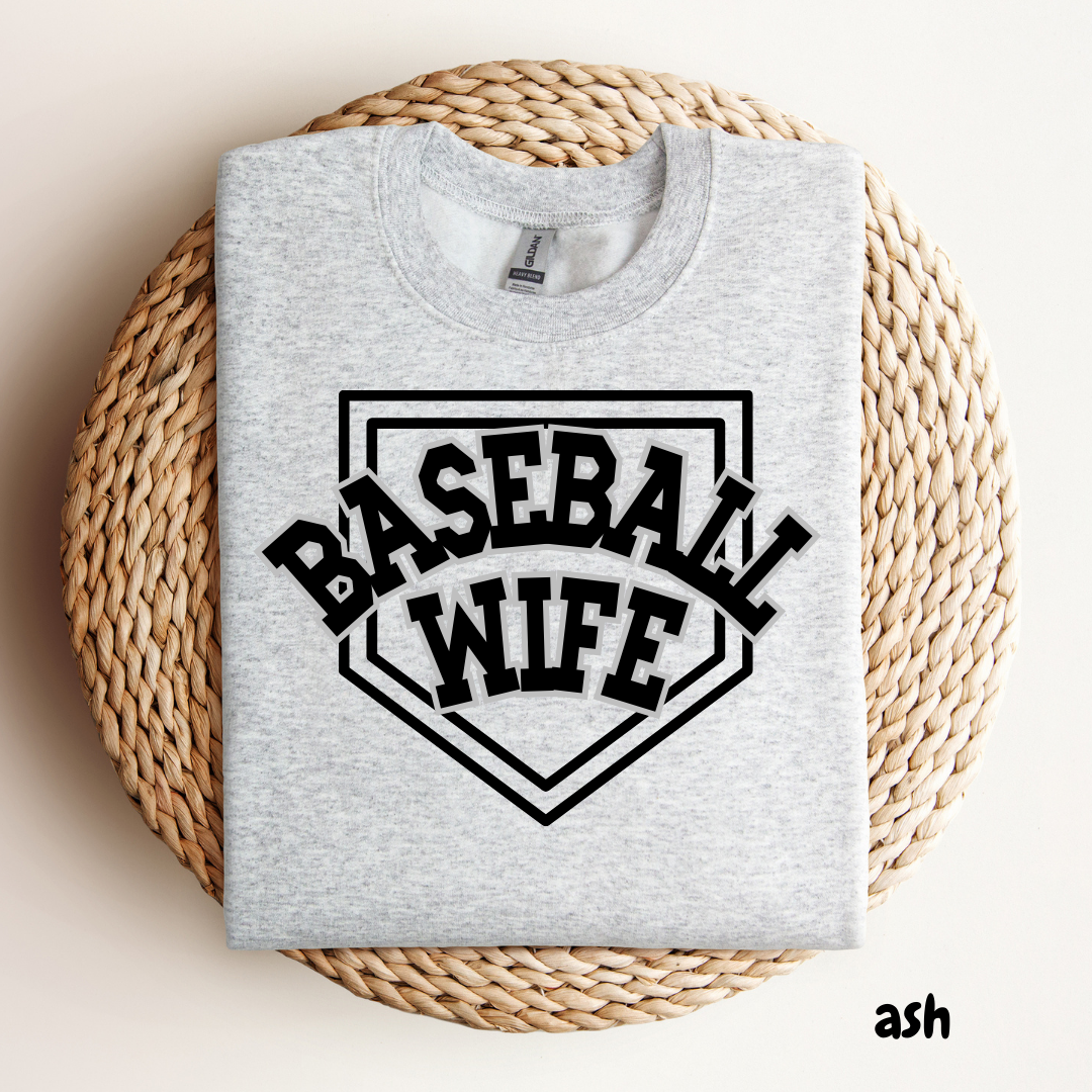 Baseball Wife - CREWNECK SWEATSHIRT