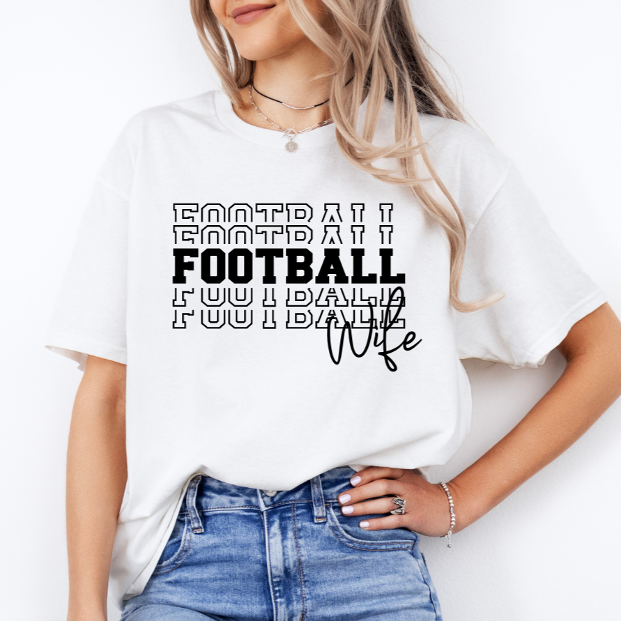 Football Wife Tee (Choose Your Phrase)