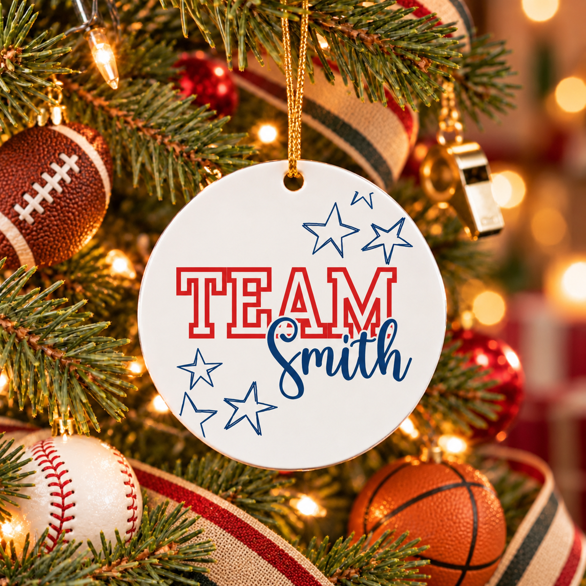 Custom Family Team Ornament