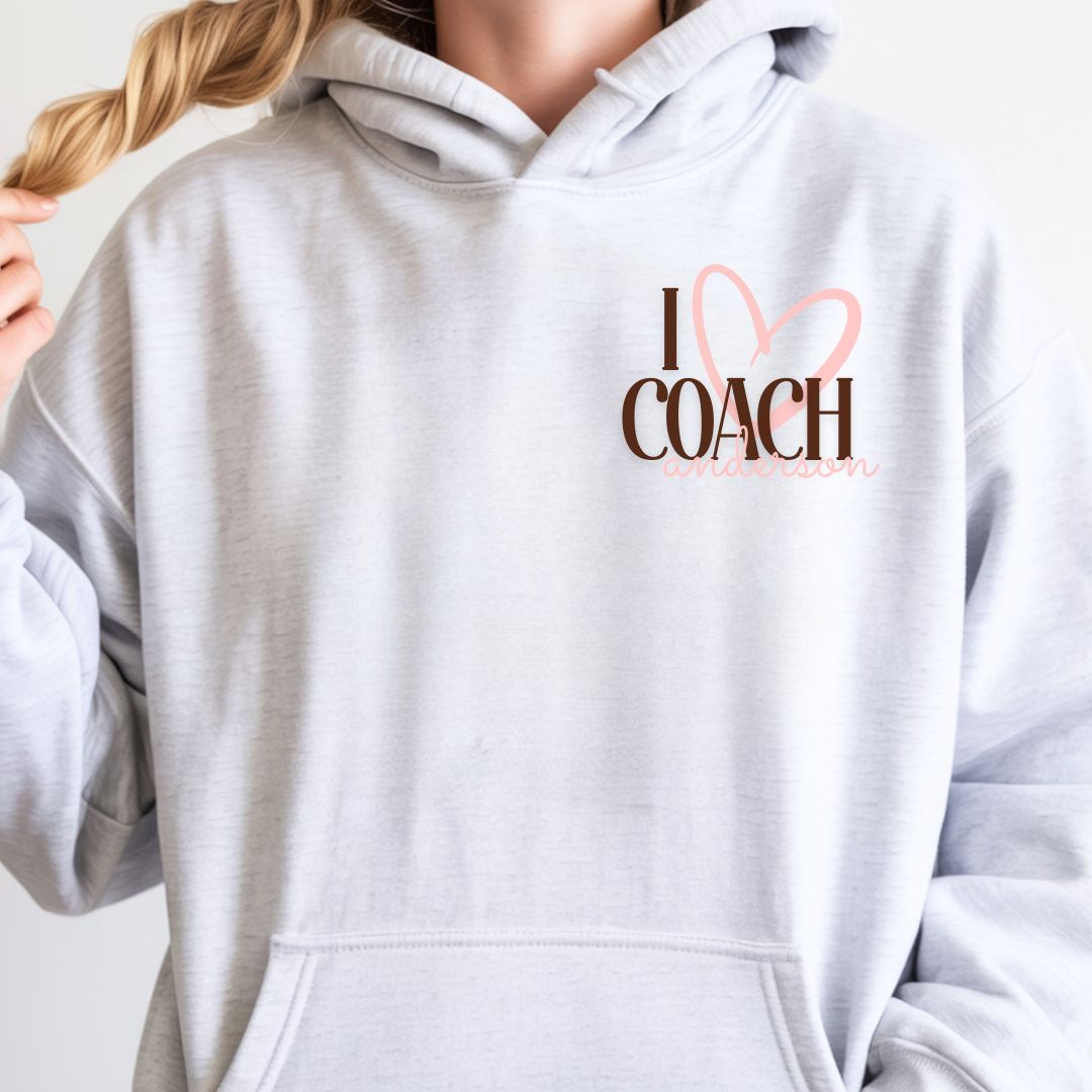 Custom I Heart Coach Hoodie/Crewneck