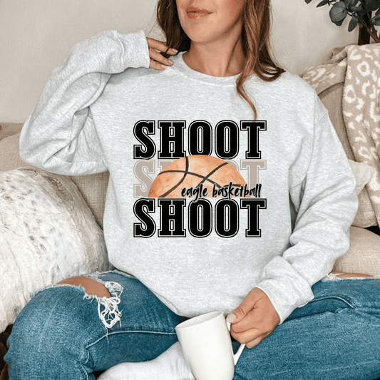 Custom Basketball "SHOOT" Crewneck/Tee