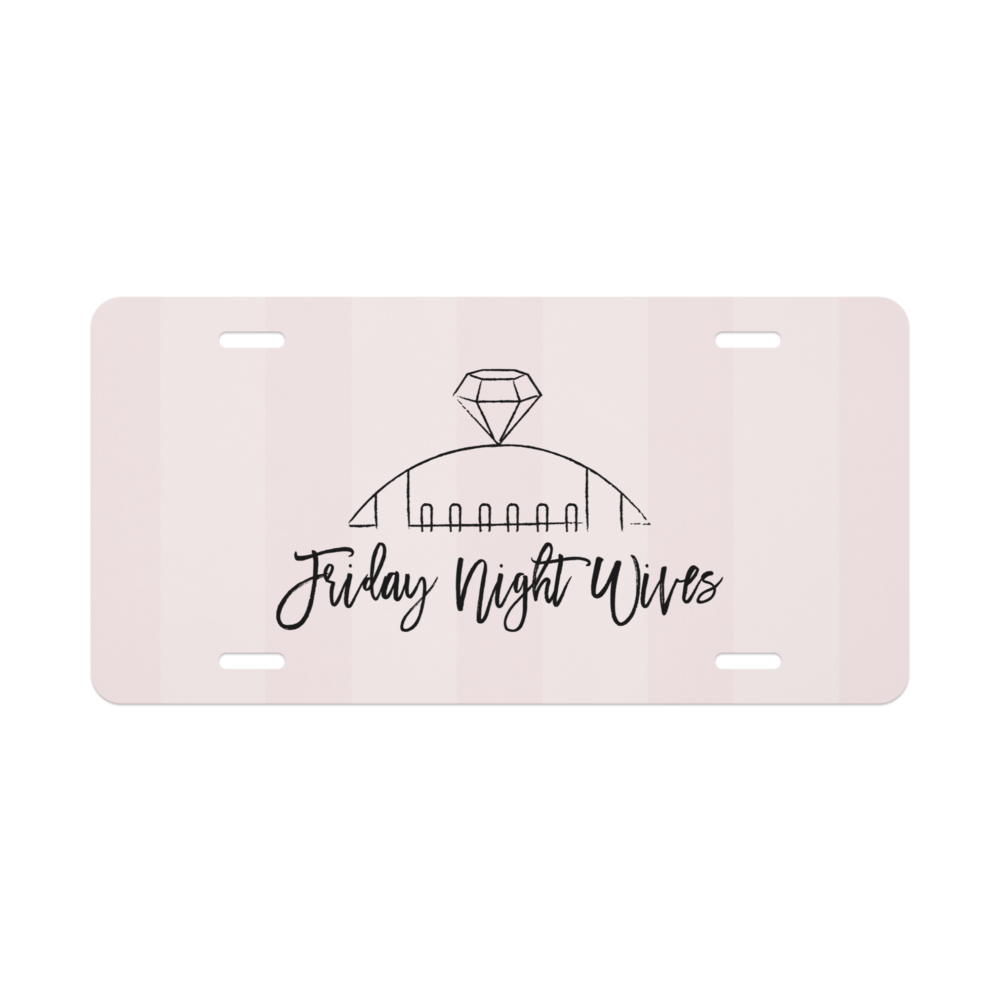 Friday Night Wives Logo License Plate