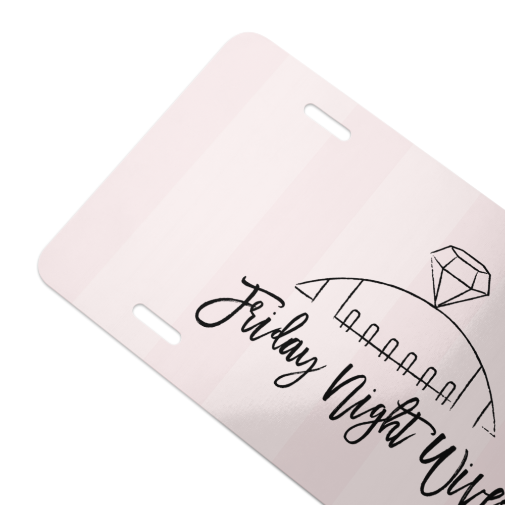Friday Night Wives Logo License Plate